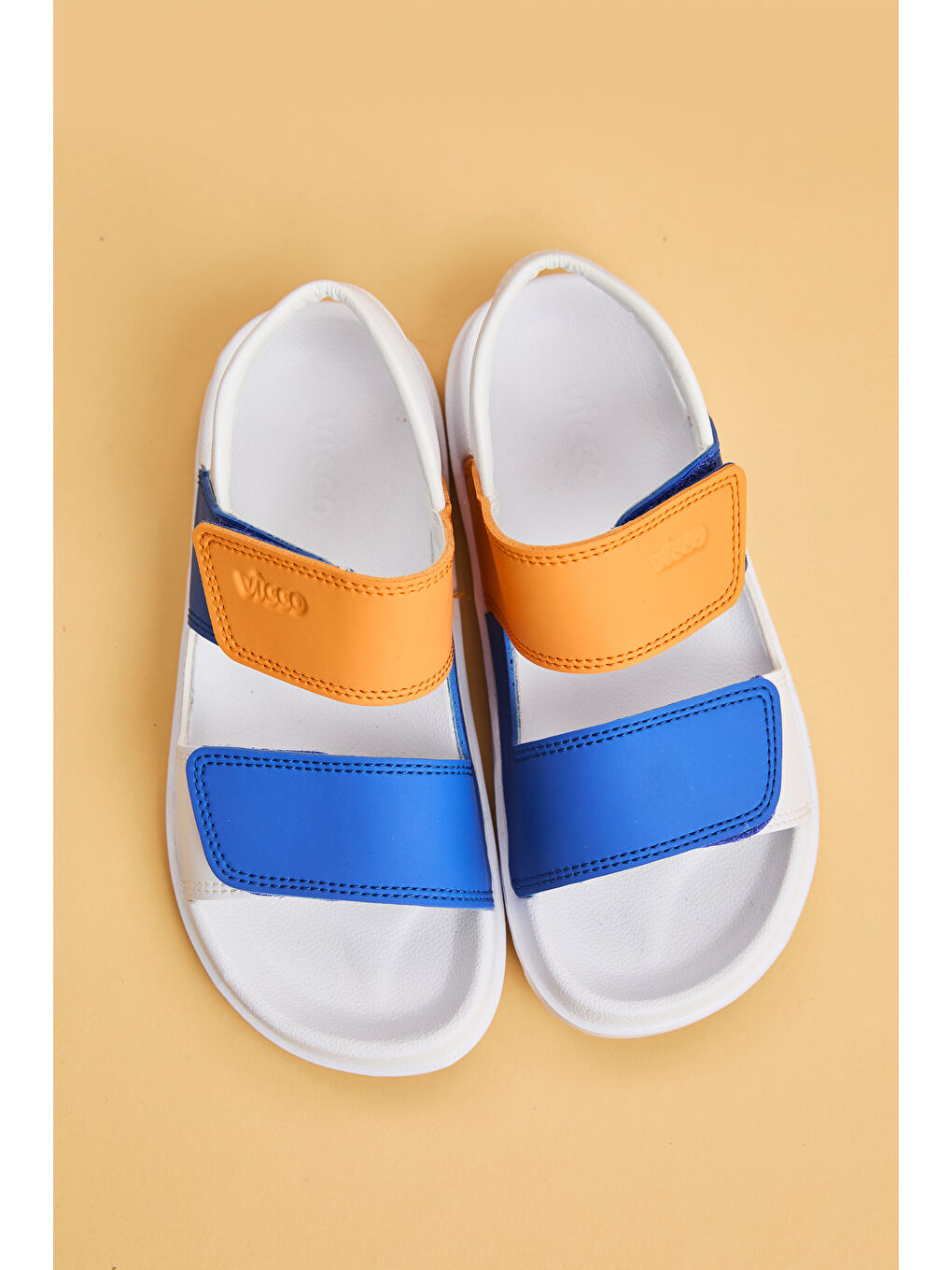 Krixi Hafif Erkek Bebek Beyaz/Saks Mavi Sandalet-7