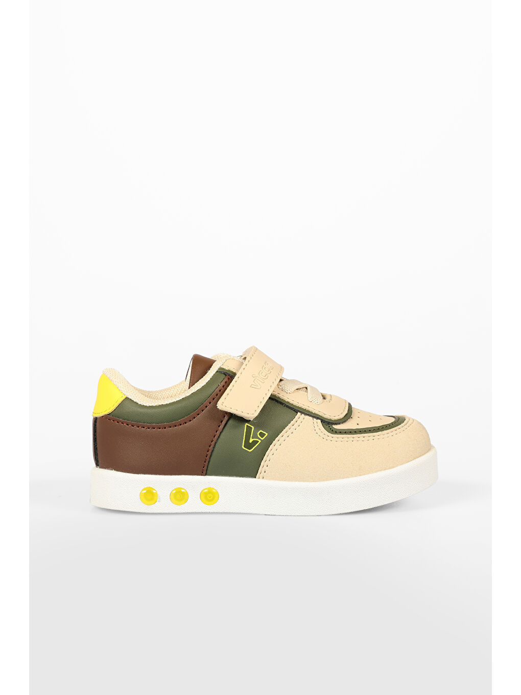 Sam Işıklı Erkek Bebek Haki Sneaker