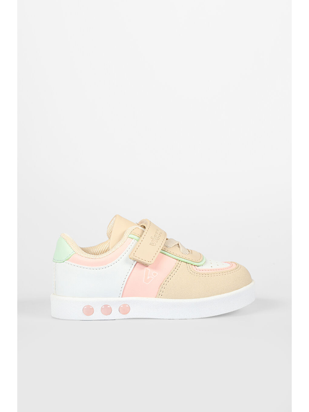 Pembe Sam Işıklı Kız Okul Öncesi Pudra/Pudra Sneaker