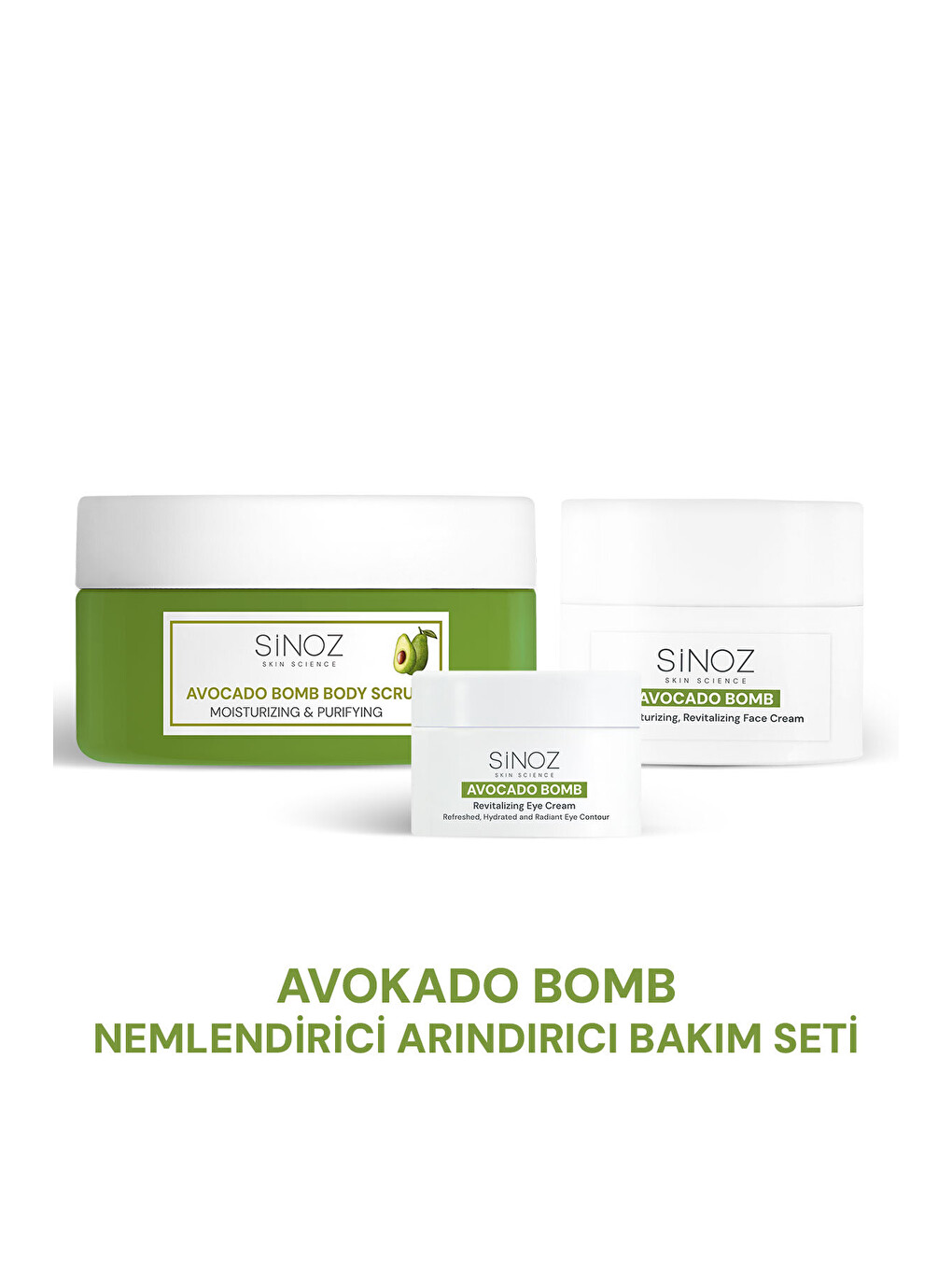 Avokado Bomb Nemlendirici Arındırıcı 3’lü Bakım Seti