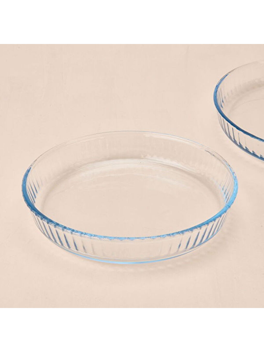 Renksiz Twin 2'li Yuvarlak Cam Fırın Kabı - Şeffaf-11