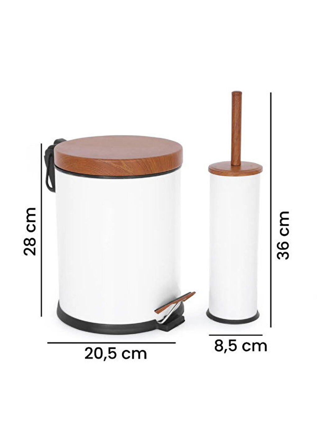 Bath Ahşap Desenli 2’li Banyo Seti – Beyaz-2