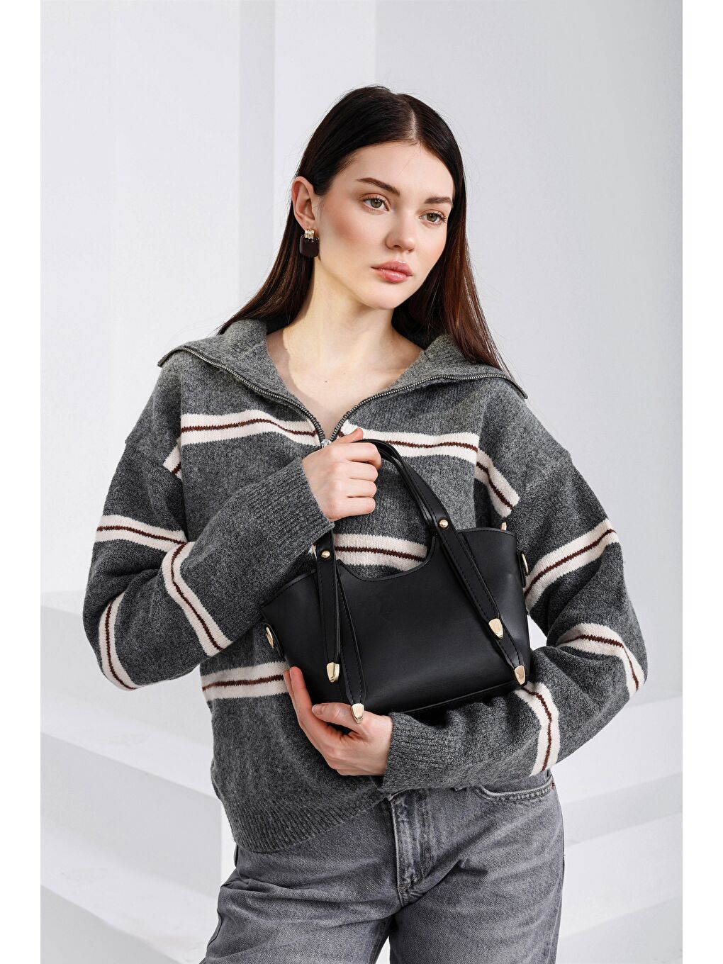 Pureline El Ve Çapraz Çanta Siyah-3