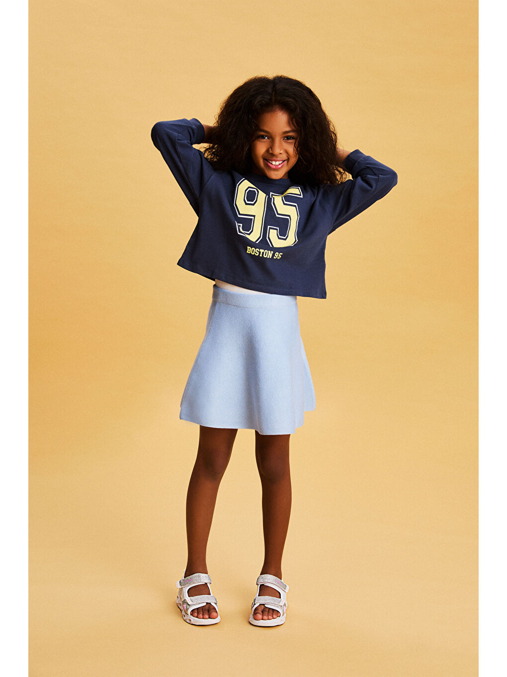 Roy Işıklı Kız Çocuk Beyaz Sandalet-1