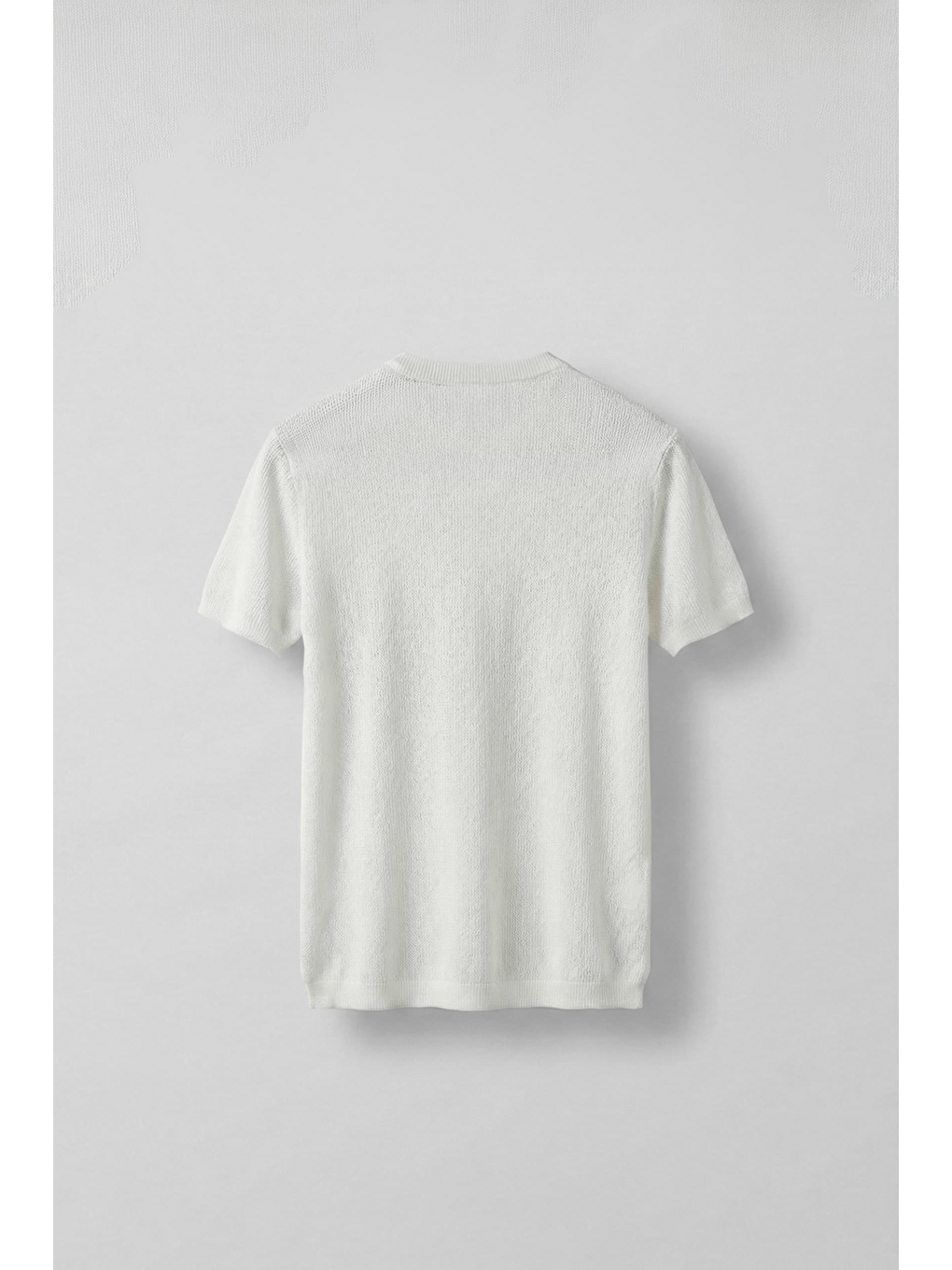 Erkek Regular Fit Bisiklet Yaka Esnek Triko T-Shirt Ekru-1