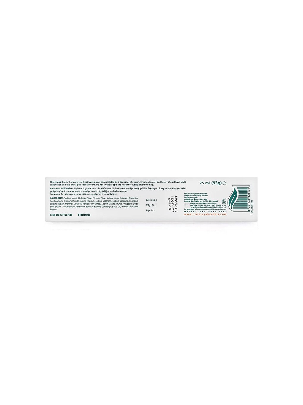 Sparkly White Beyazlatıcı Diş Macunu, Bitkisel, Vejetaryen, Florürsüz, Parabensiz, 75 Ml 3 Adet-1