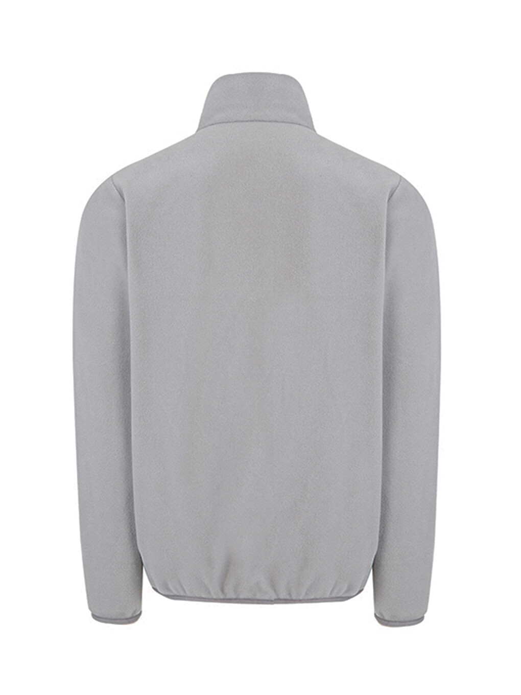 Gri Erkek Polar Fermuarlı Sweatshirt-2