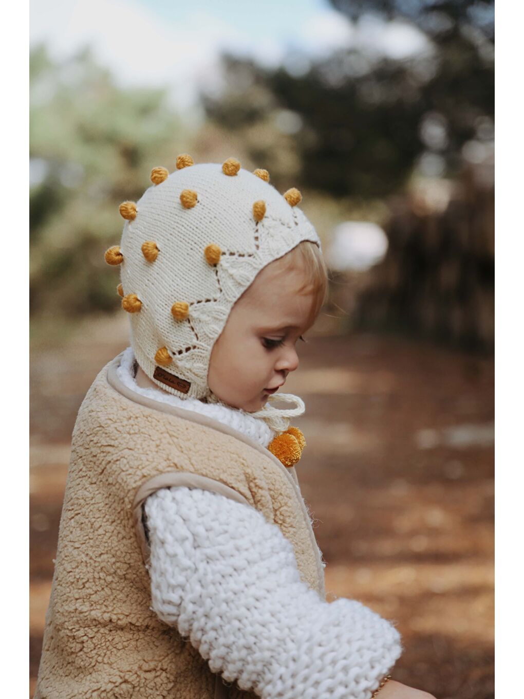 Bej Ponponlu Bebek Beresi Model 6-6
