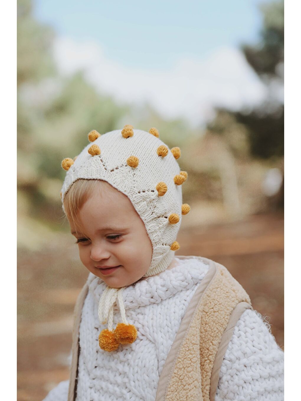 Bej Ponponlu Bebek Beresi Model 6-7