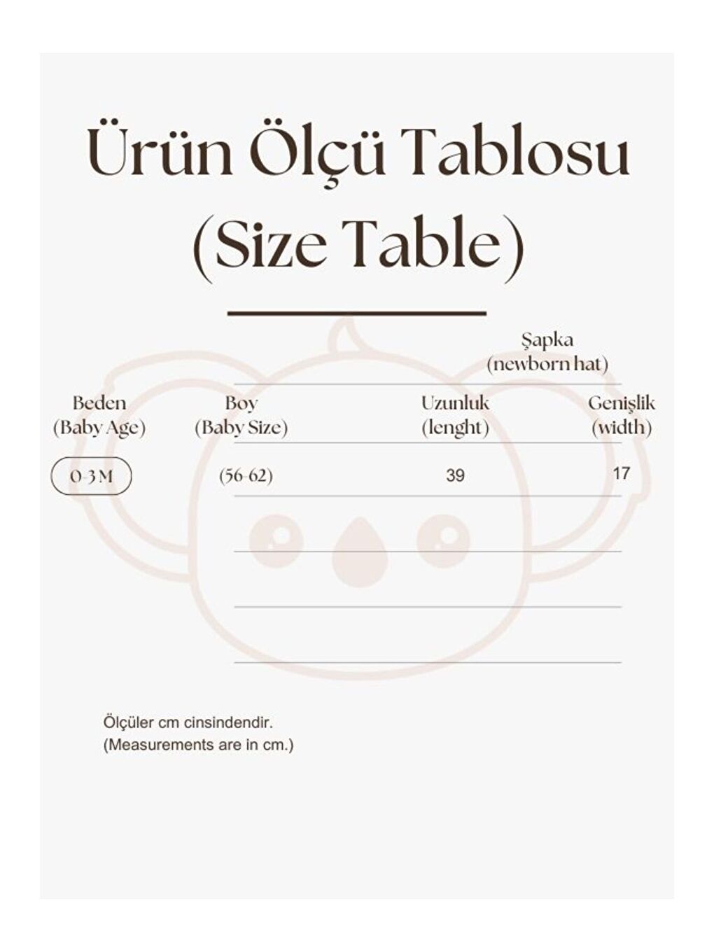 Bej 3lü Yenidoğan Nakışlı Şapka Model 3-4