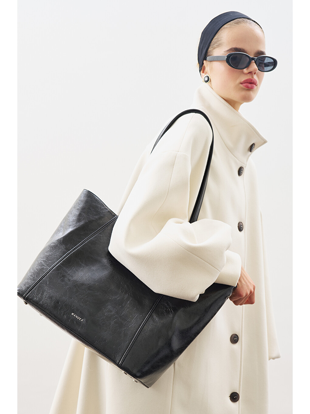 Square Tote Çanta Siyah-1