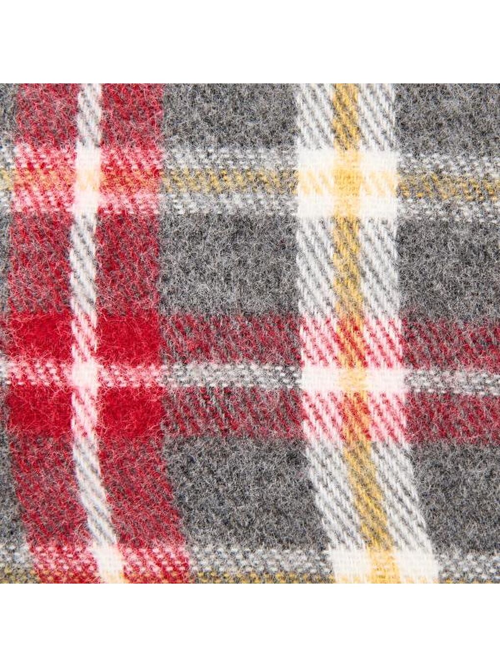 Soft Sim İp Detaylı Skoç Koltuk Şalı - Kırmızı - 130x170 cm-2