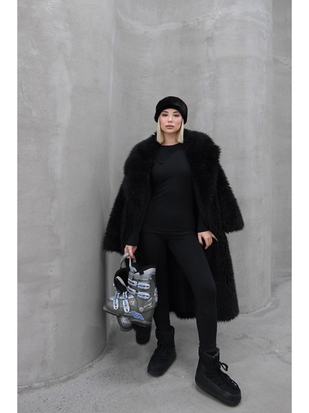 Kadın Uzun Kol Bisiklet Yaka Termal Takım 405152 / 409003 Siyah-2