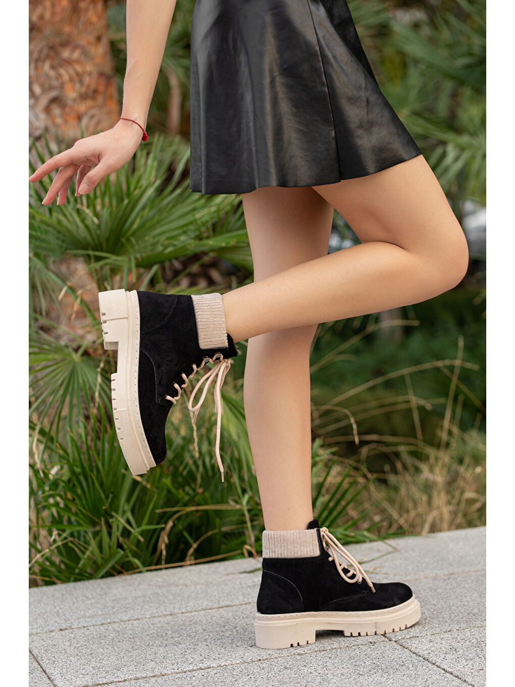 Siyah D238 Su Ve Soğuk Geçirmez Kadın Bot-5