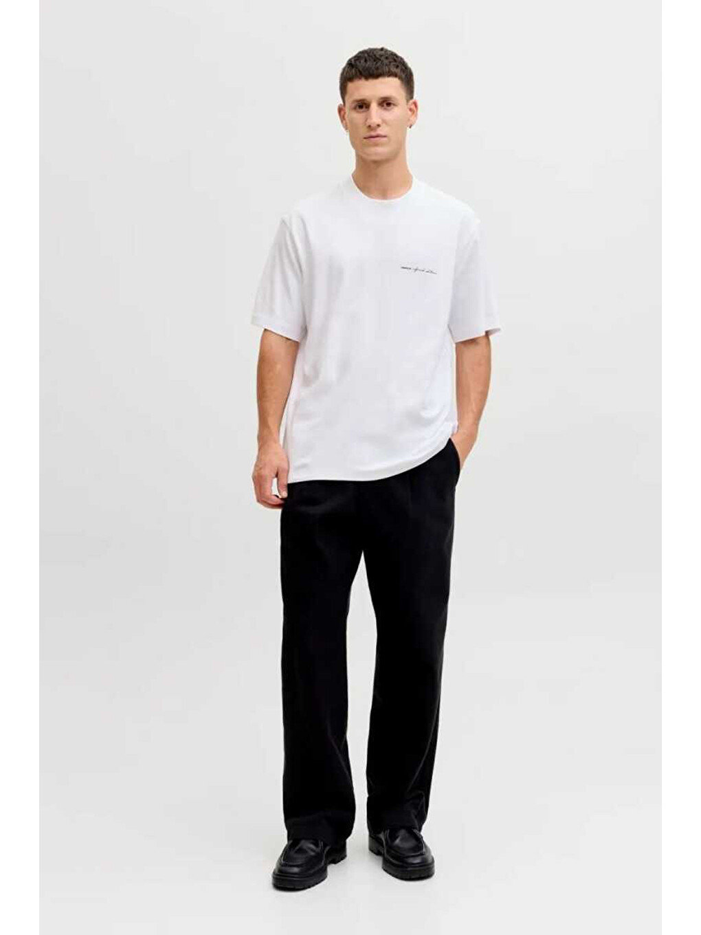 Beyaz Premium Jprblaowen Pamuklu Regular Fit T Shirt 12292397-1