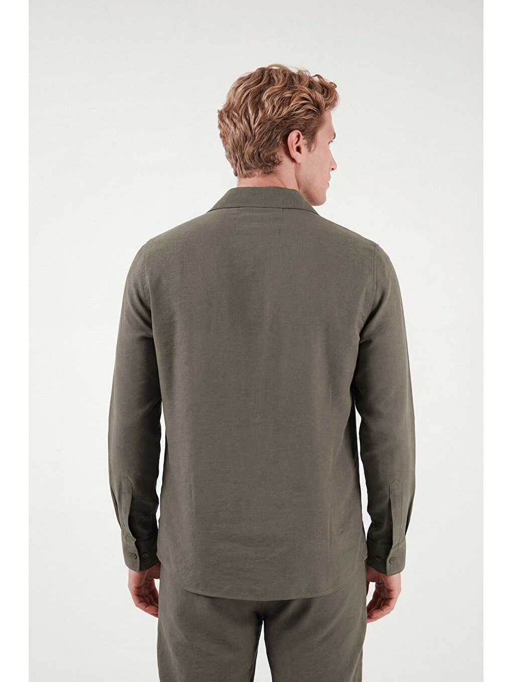 Kahverengi Regular Fit Klasik Yaka Uzun Kollu Gömlek Cf26s121640-6
