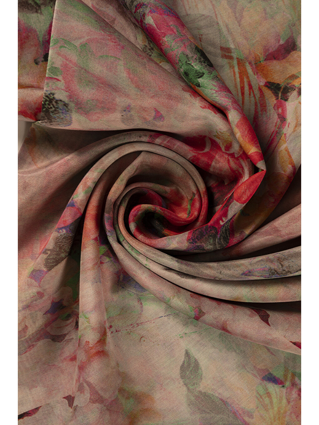 Pembe 75X200 İpek Pamuk Şal-1