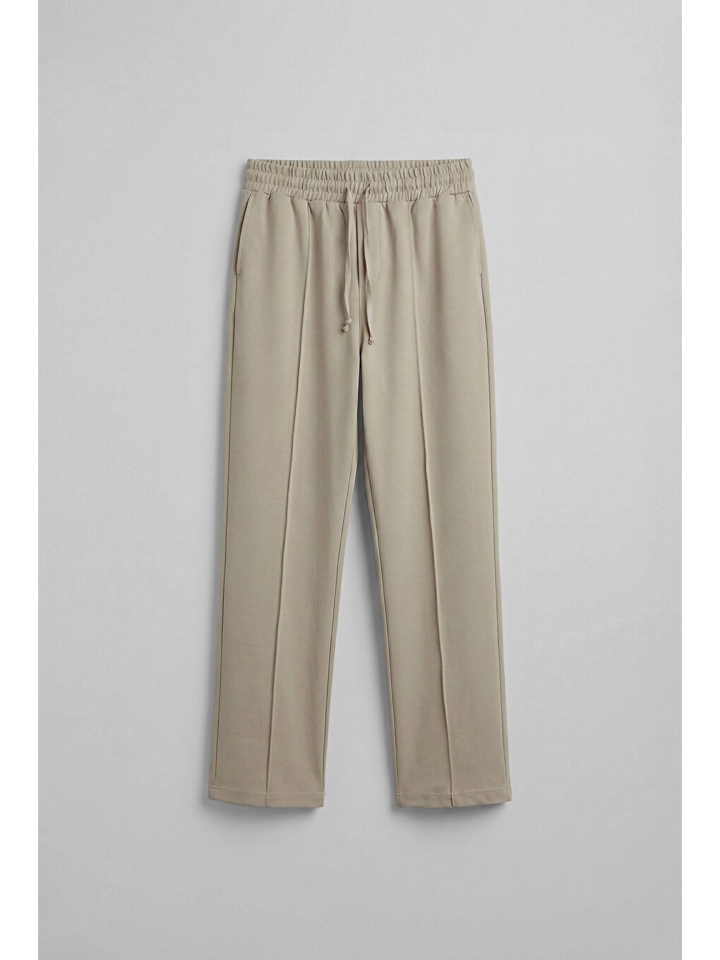 Erkek Beli Lastikli Baggy Pantolon Bej