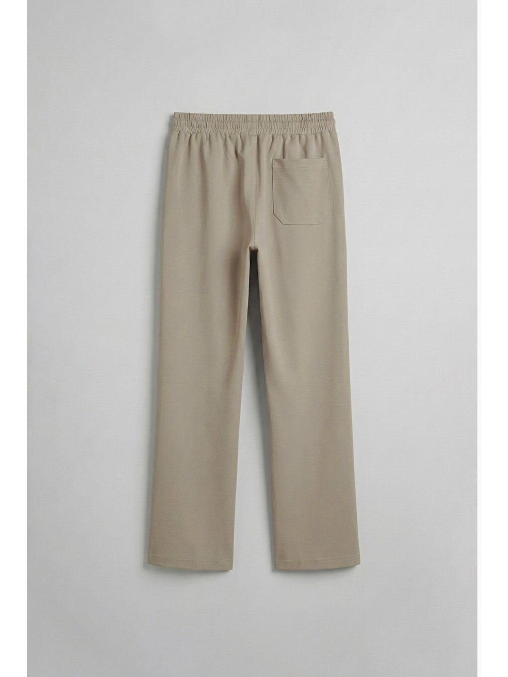 Erkek Beli Lastikli Baggy Pantolon Bej-1