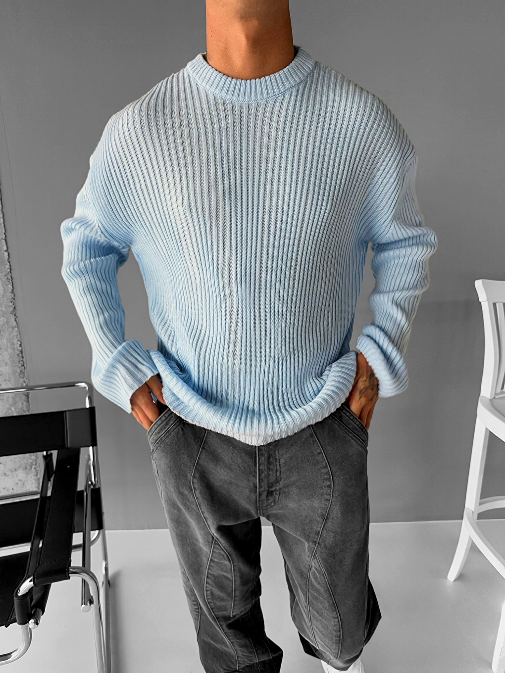 Mavi Unisex Oversize Kazak