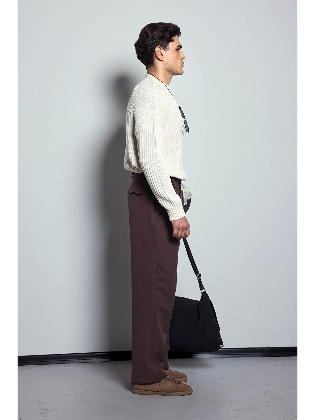 Erkek Regular Fit Kazak Bej-8