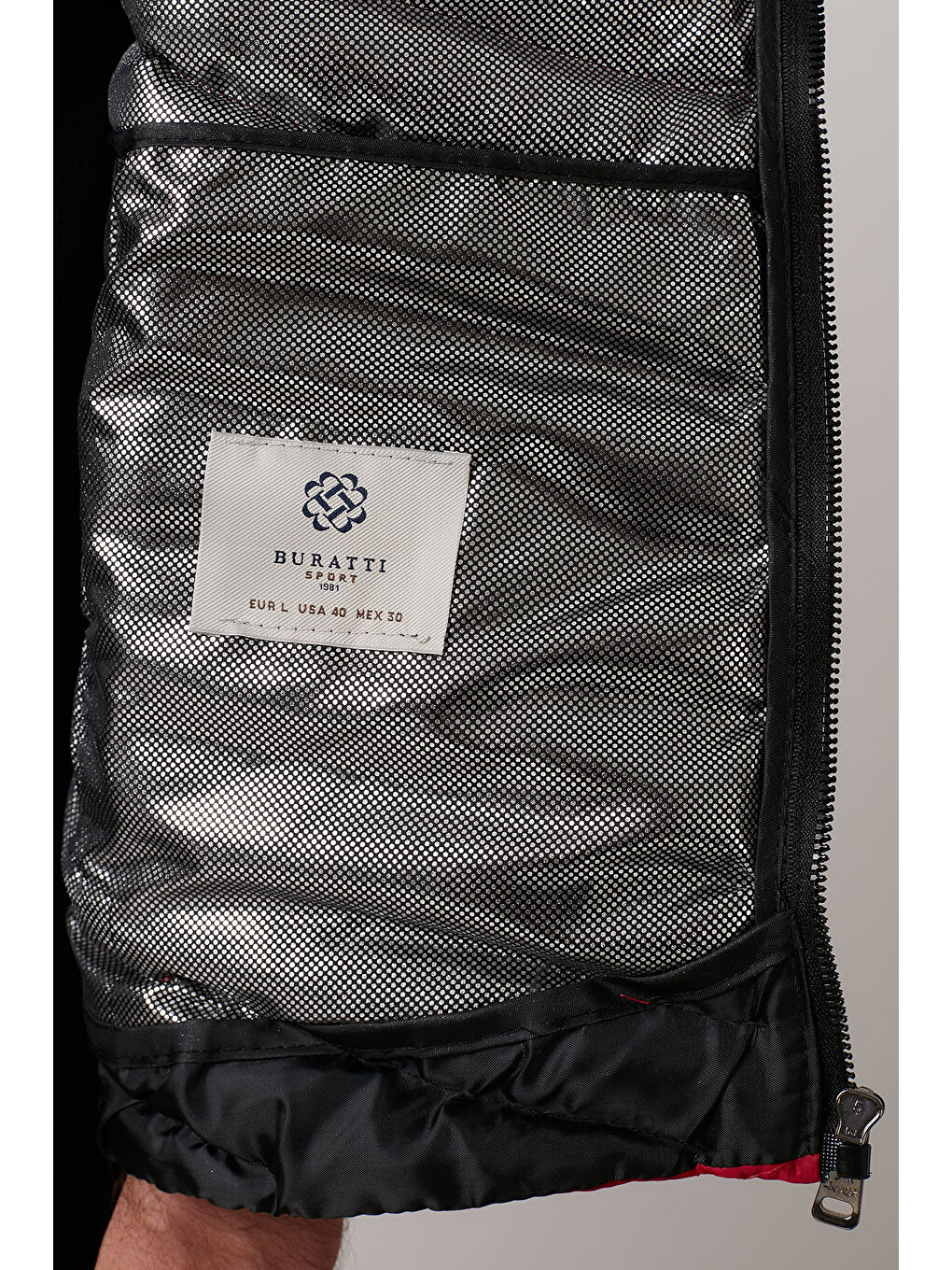 Kırmızı Fermuarlı Dik Yaka Kapitone Şişme Erkek Yelek 5852004-3