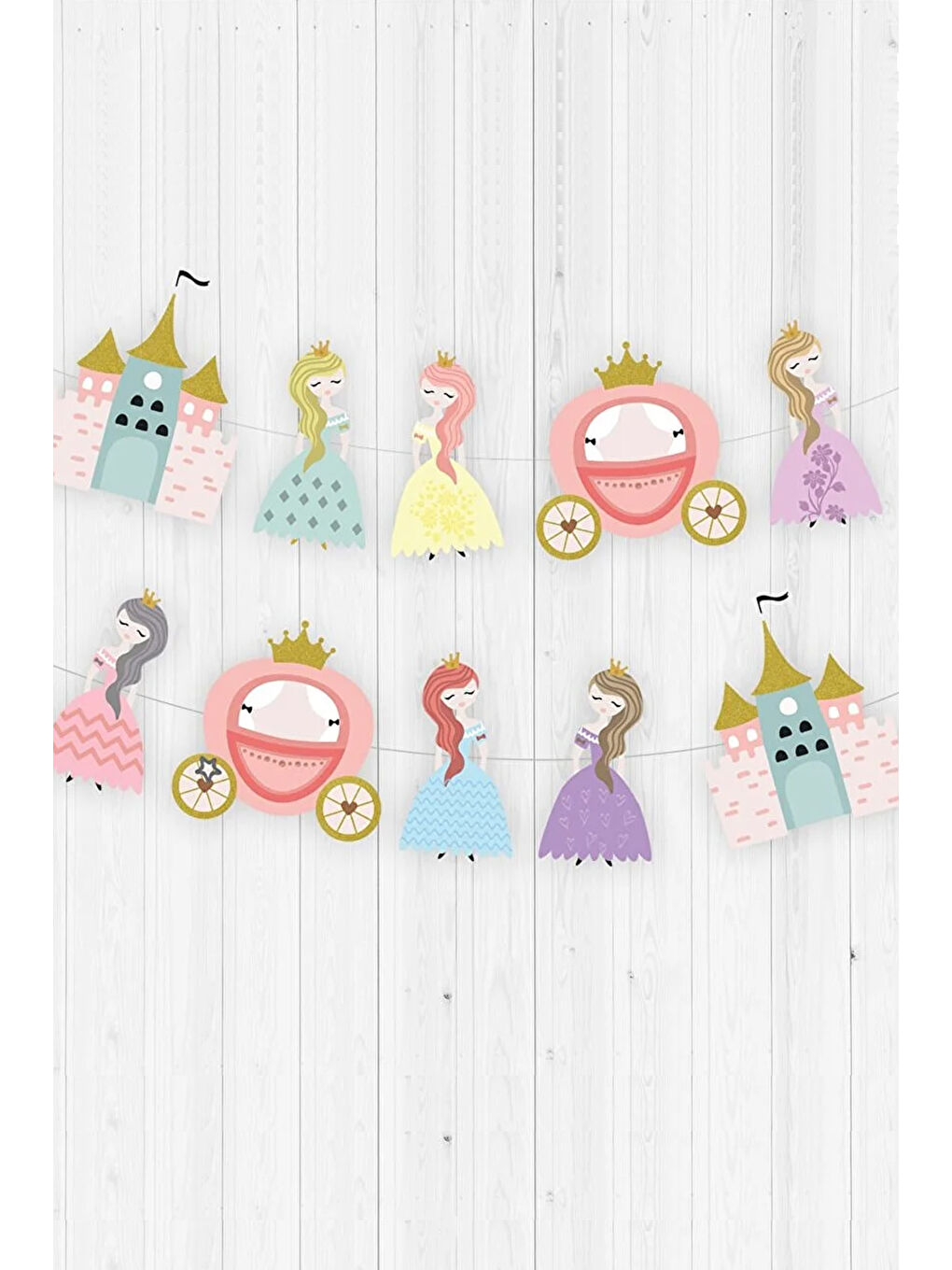 Karışık Çok Renkli Prenses ve Şato Temalı Banner-1