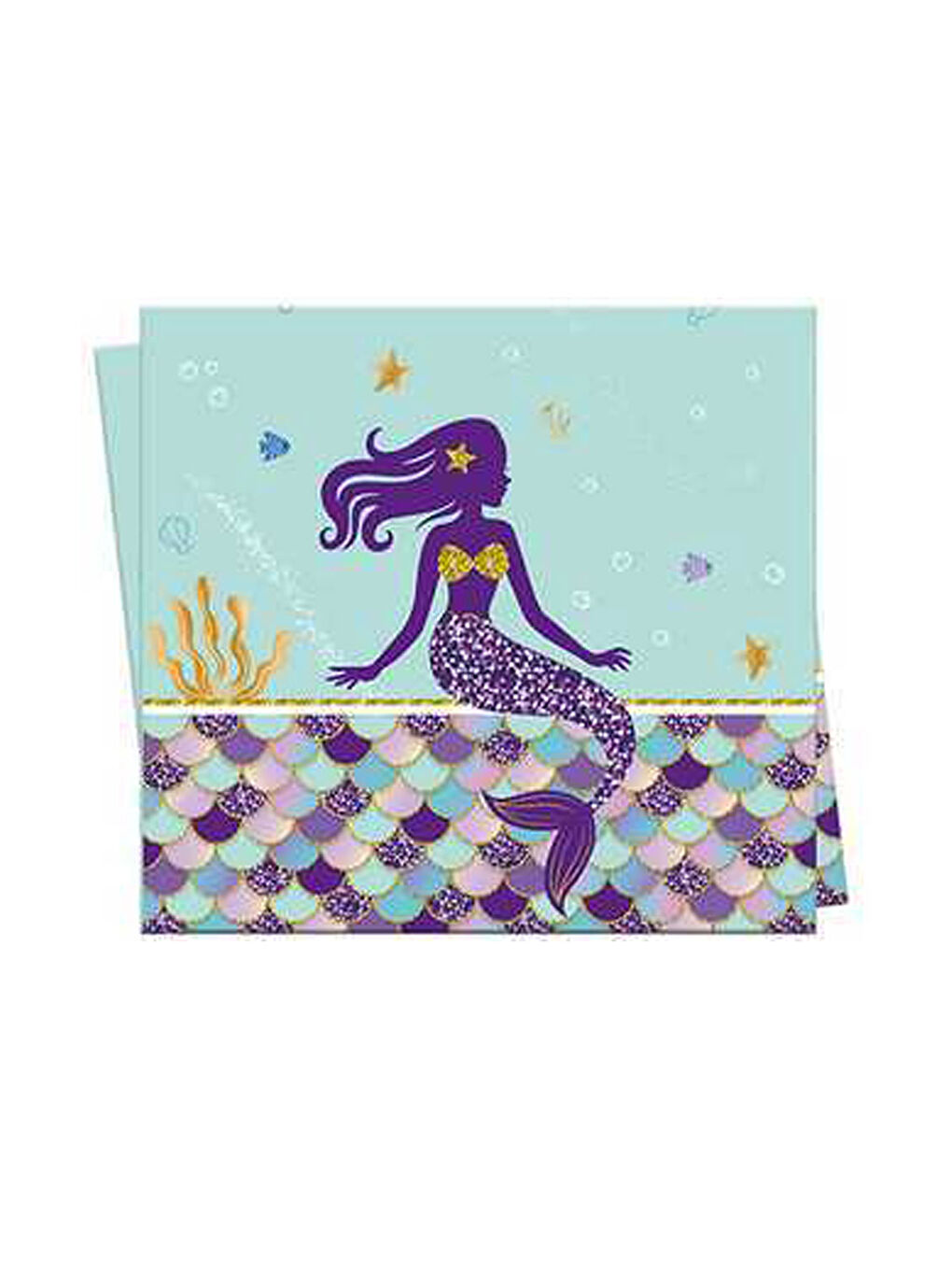 Lila Deniz Kızı Temalı Masa Örtüsü-1