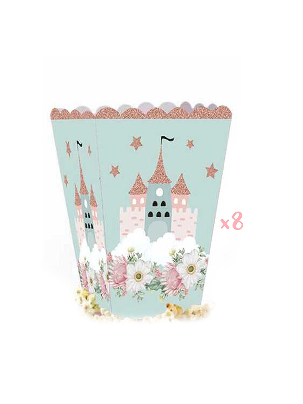 Yeşil Mint Şato Temalı 8'li Mısır Kutusu-1