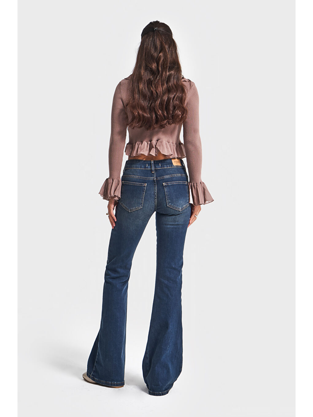 Mavi Kadın Jean Rengi 2w5-8 Mid Rise Flare Fit Süper Esnek Kumaş İspanyol Paça Denim Jean-4