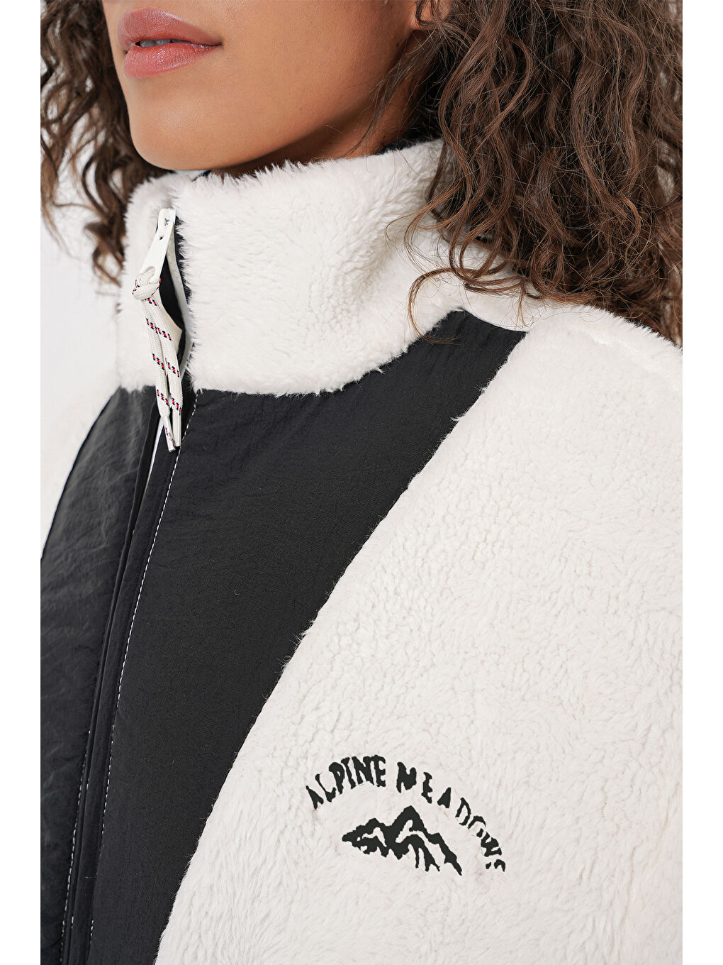 5194 Kadın Pelüş Mont Ceket   Siyah-4