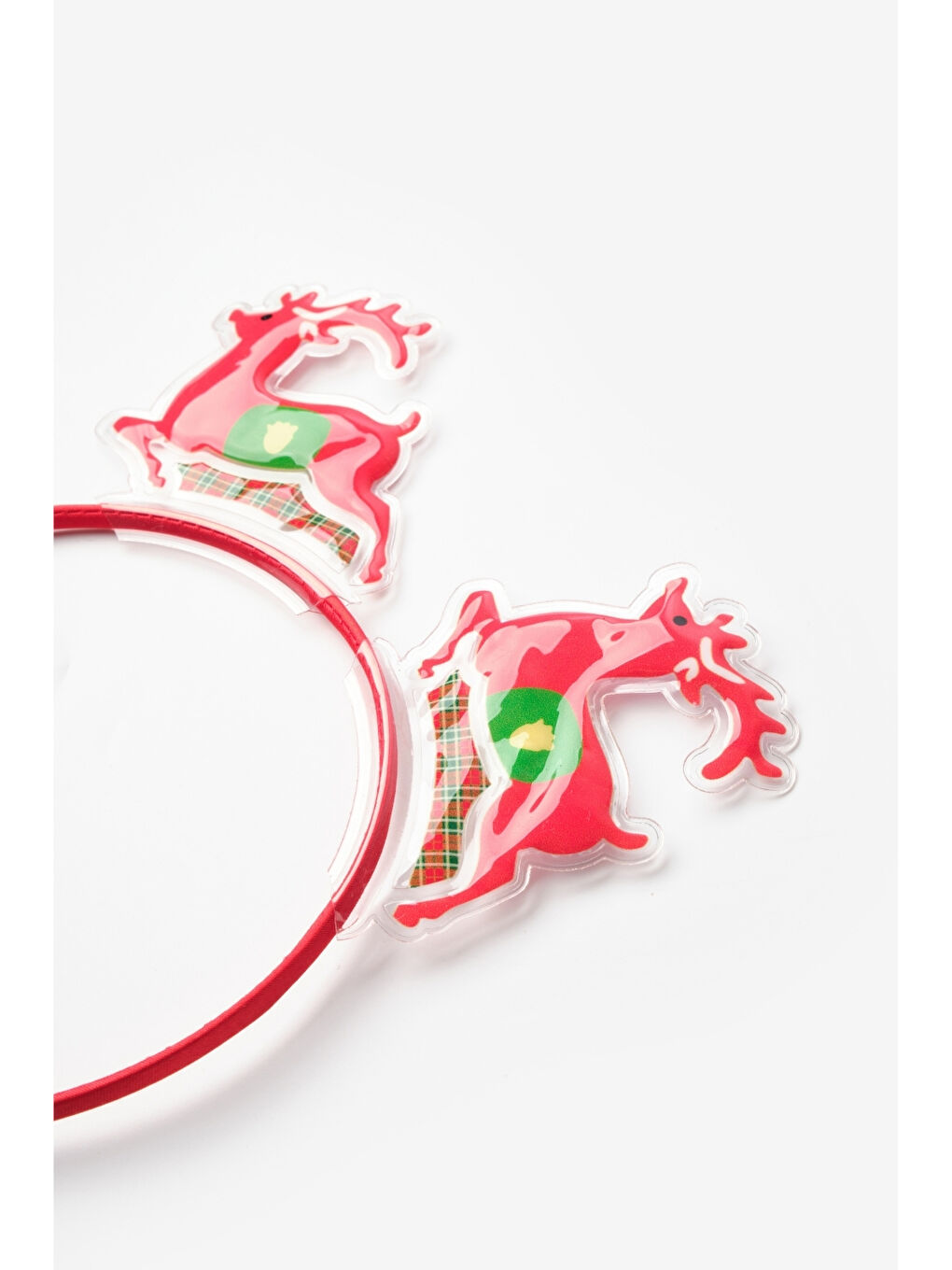 Kırmızı İkili Geyik Detaylı Kız Çocuk Taç-1