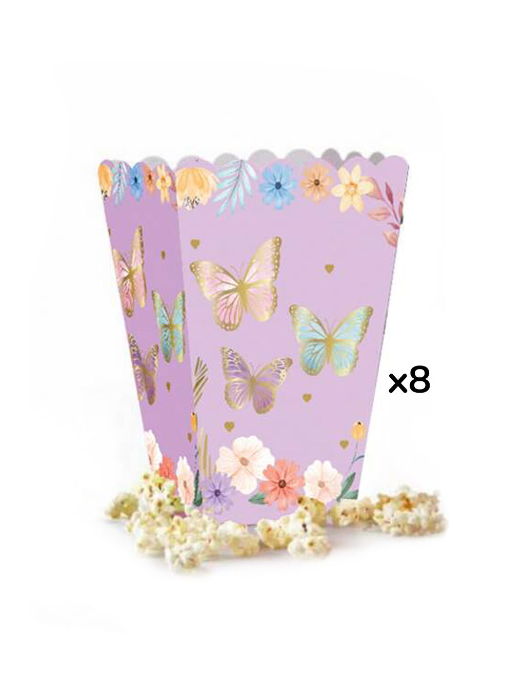 Lila Kelebek Temalı 8'li Mısır Kutusu-1
