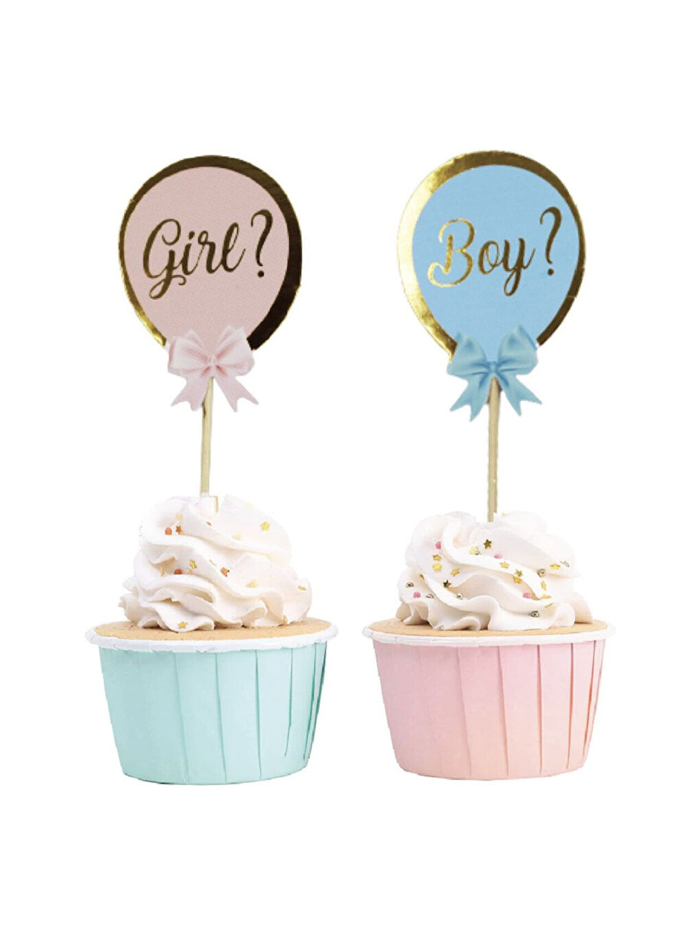 Karışık Çok Renkli Girl Boy 10'lu Kürdan Pasta Süsü-1