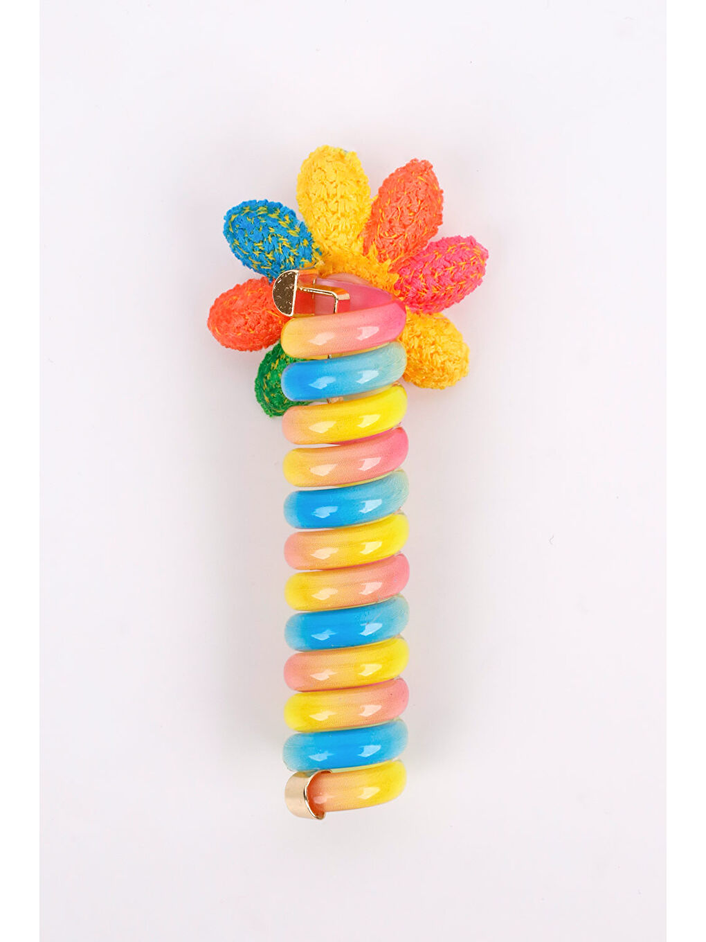 Karışık Çok Renkli Papatya Figürlü Kız Çocuk Makarna Toka-2