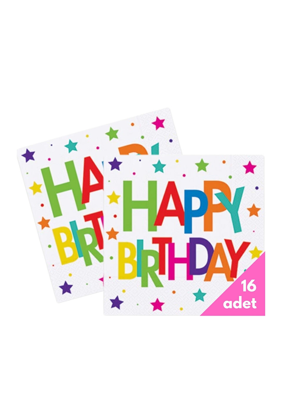 Karışık Çok Renkli Temalı 16'lı Peçete-1