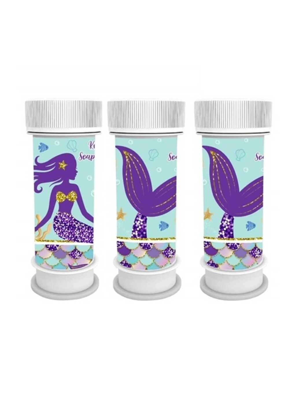 Lila Deniz Kızı Temalı 4'lü Köpük Balon Set-1