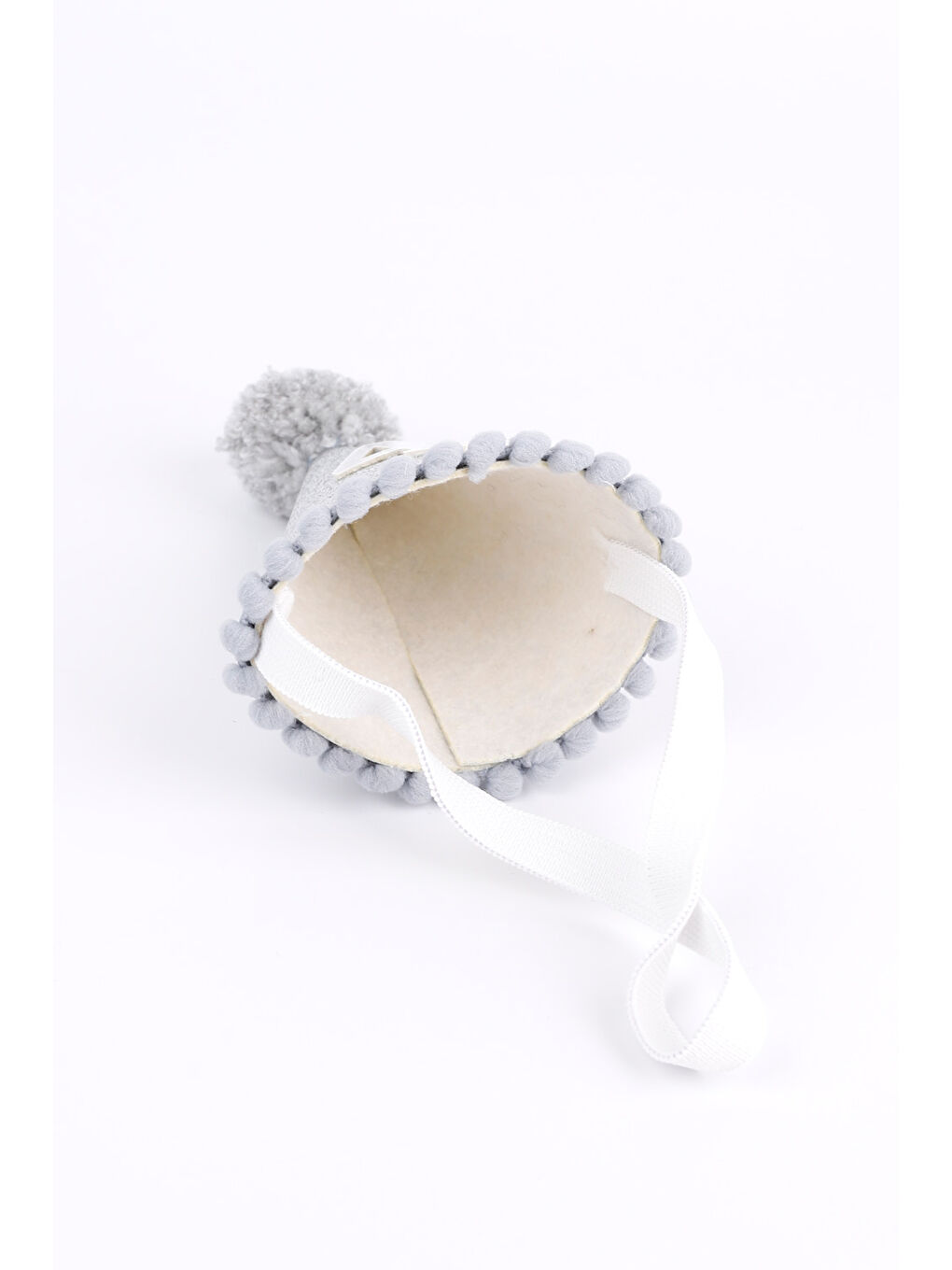 Gri 5 Yaş Ponponlu Huni Doğum Günü Tacı-1