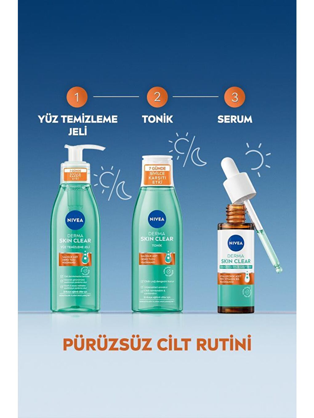 NIVEA Derma Skin Clear Dengeleyici ve Sivilce Karşıtı Serum 30ml, Niasinamid, Hyaluronik Asit, Yağlı Cilt - 5