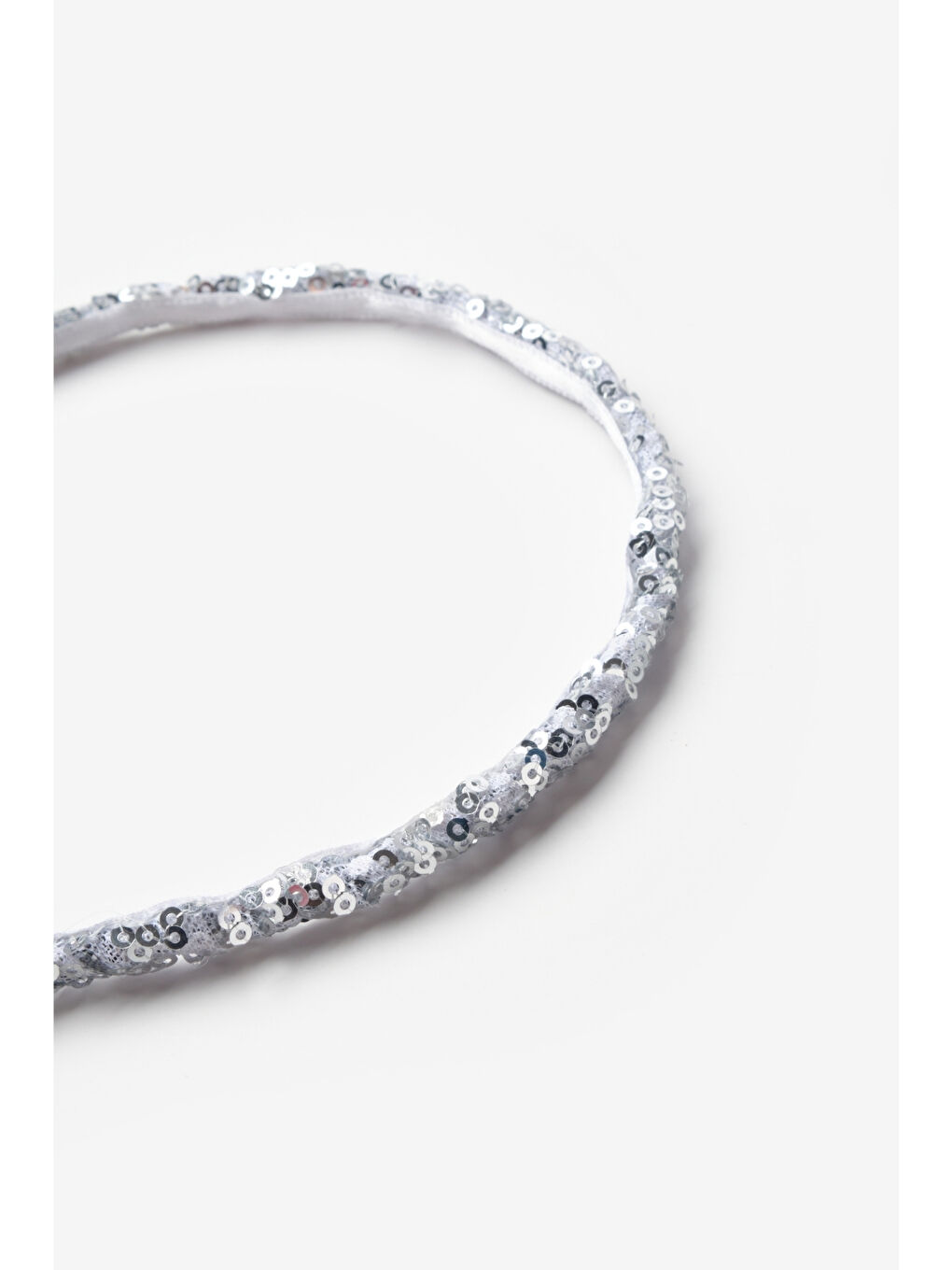 Gri Gümüş Pullu Kız Çocuk Taç-1