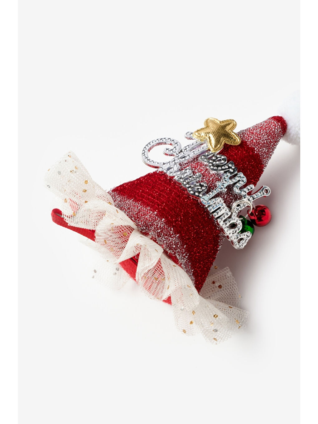 Kırmızı Tüllü Yılbaşı Huni Klips Toka-1