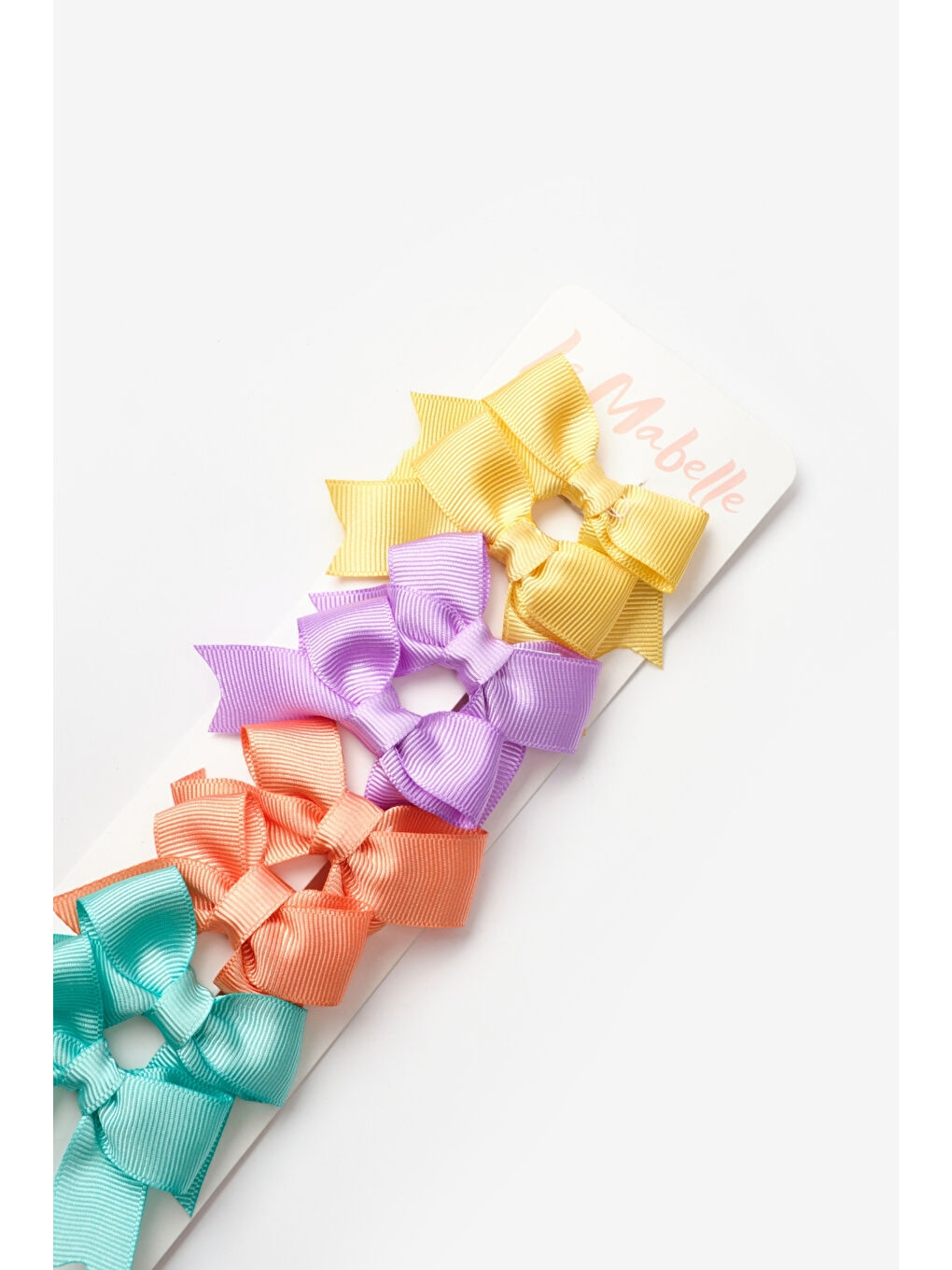 Karışık Çok Renkli   8'li Kurdele Fiyonk Klips Toka Set-1