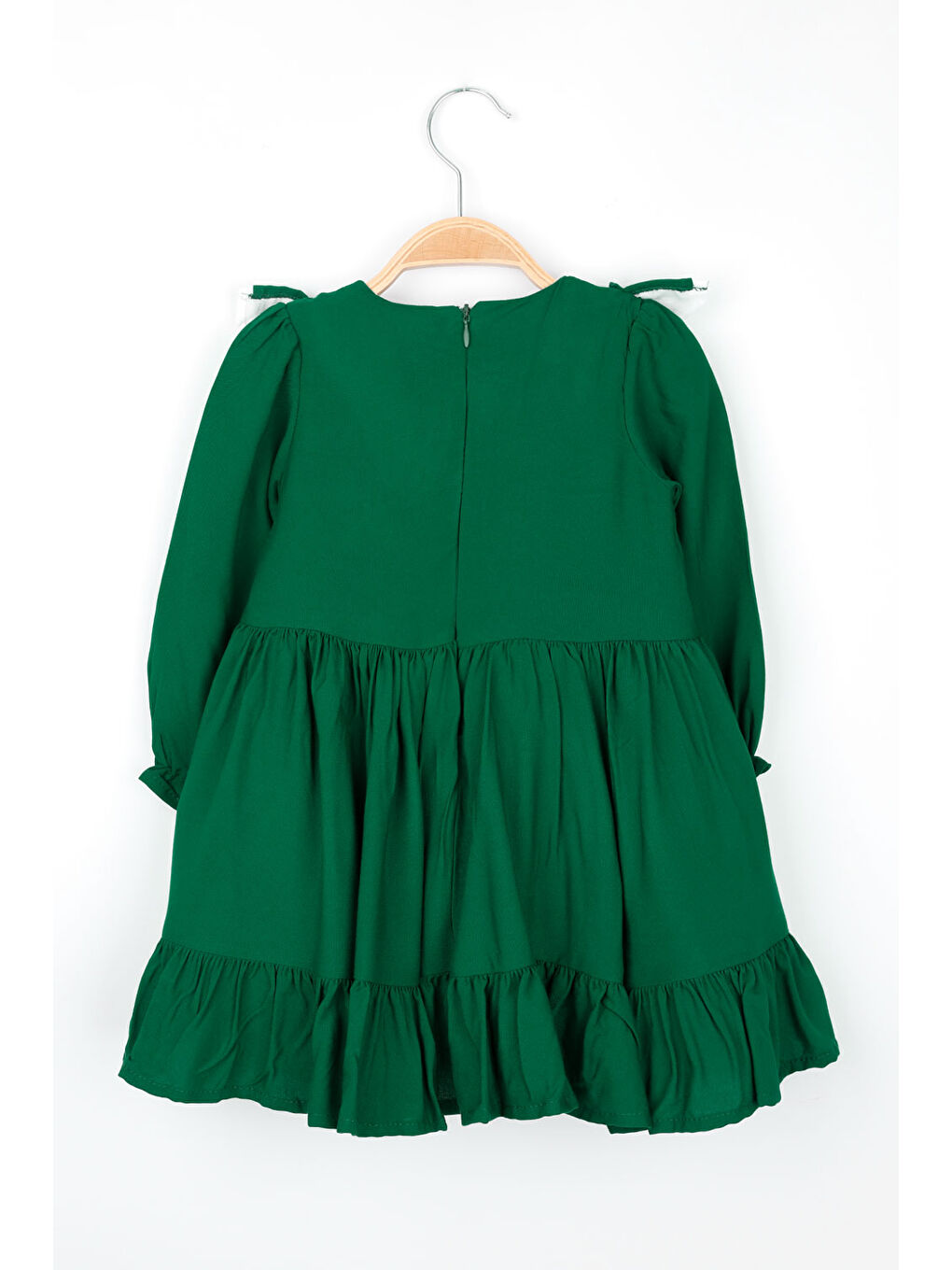 Yeşil Vintage Kız Çocuk Elbise - Silvia-2