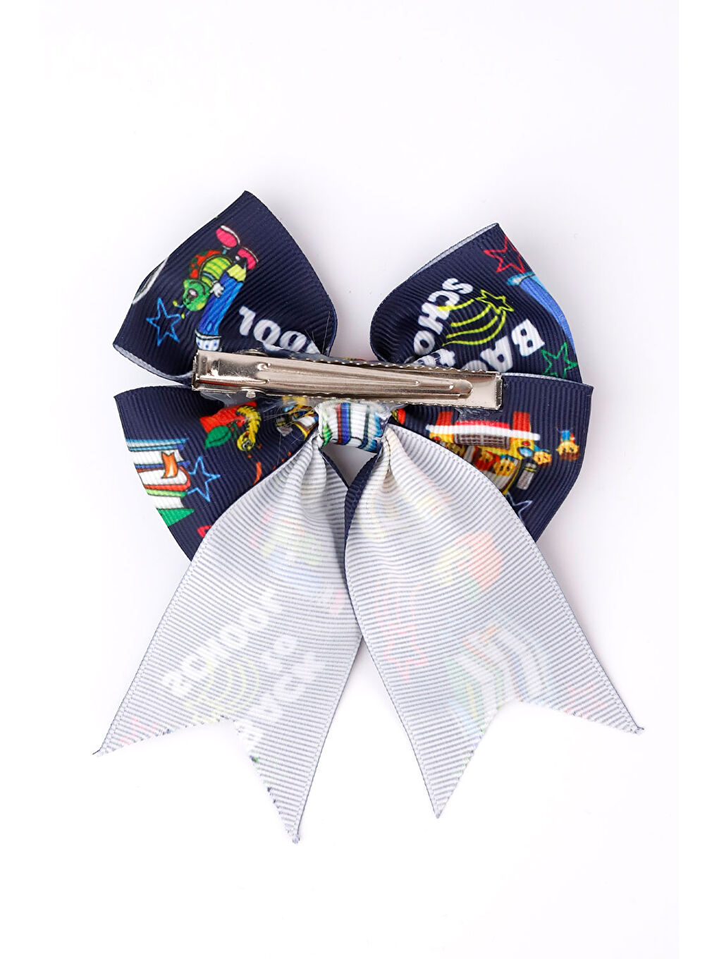 Lacivert Okul Temalı Kız Çocuk Klips Toka-1