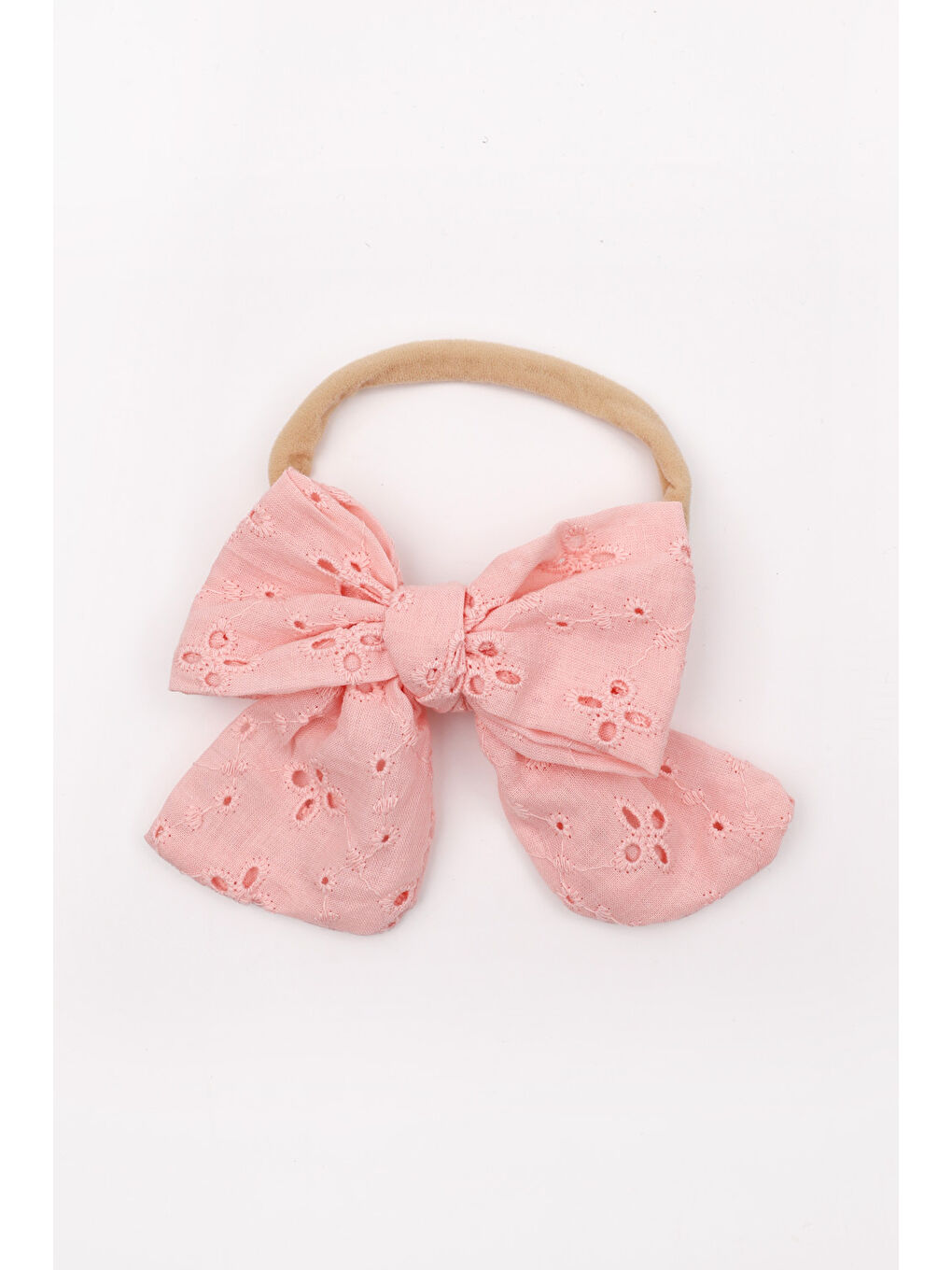 Pembe Somon Fisto Fiyonk Kız Çocuk Saç Bandı-1