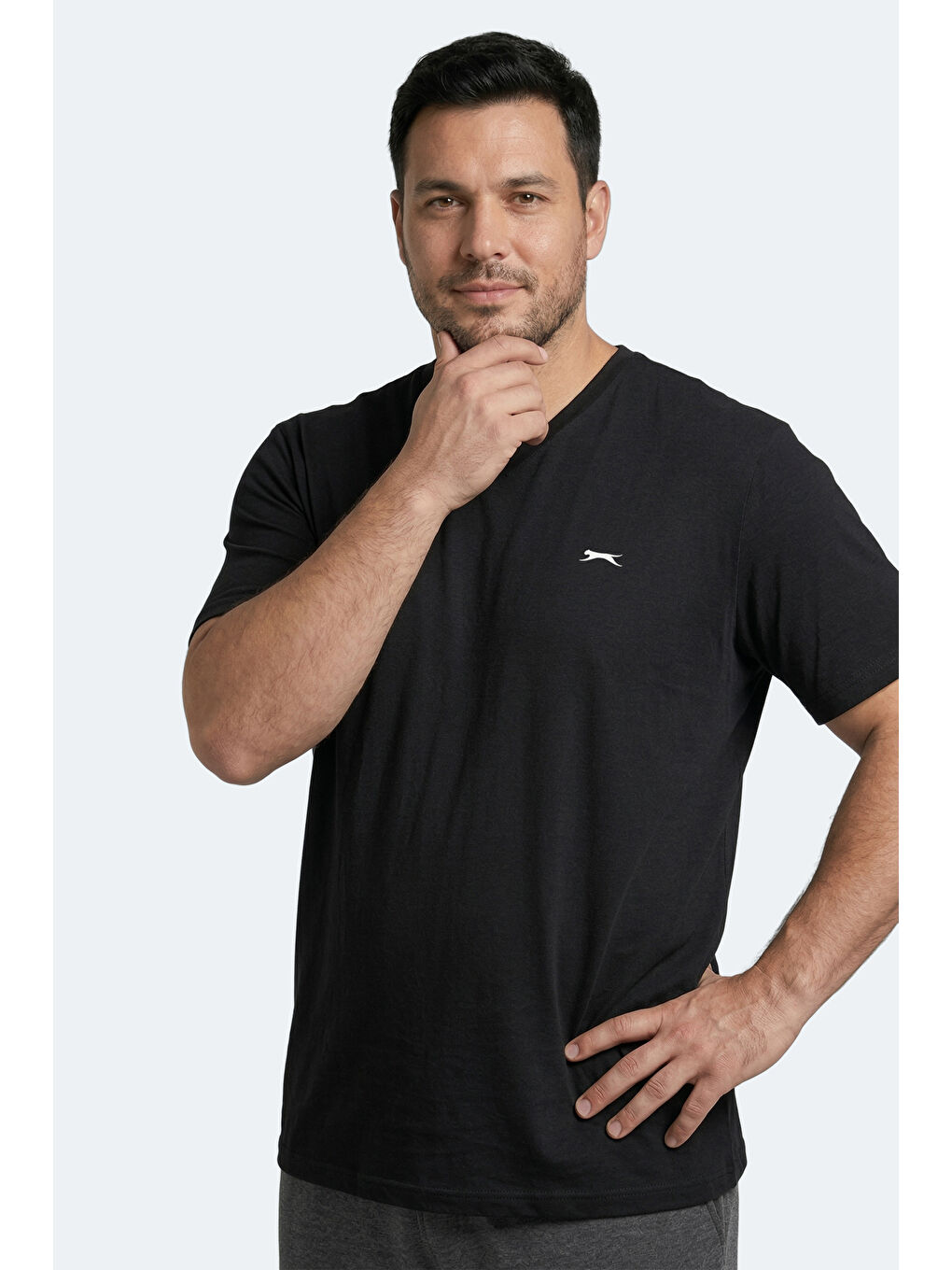 SARGON KTN  Erkek Büyük Beden Tişört Siyah-4