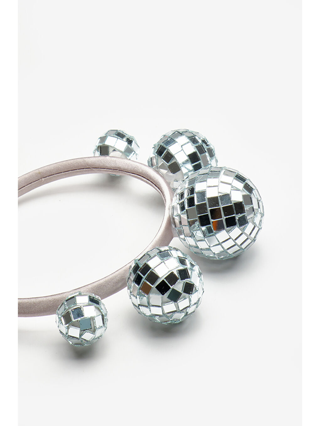 Gri Gümüş 5'li Disko Topu Figürlü Taç-1