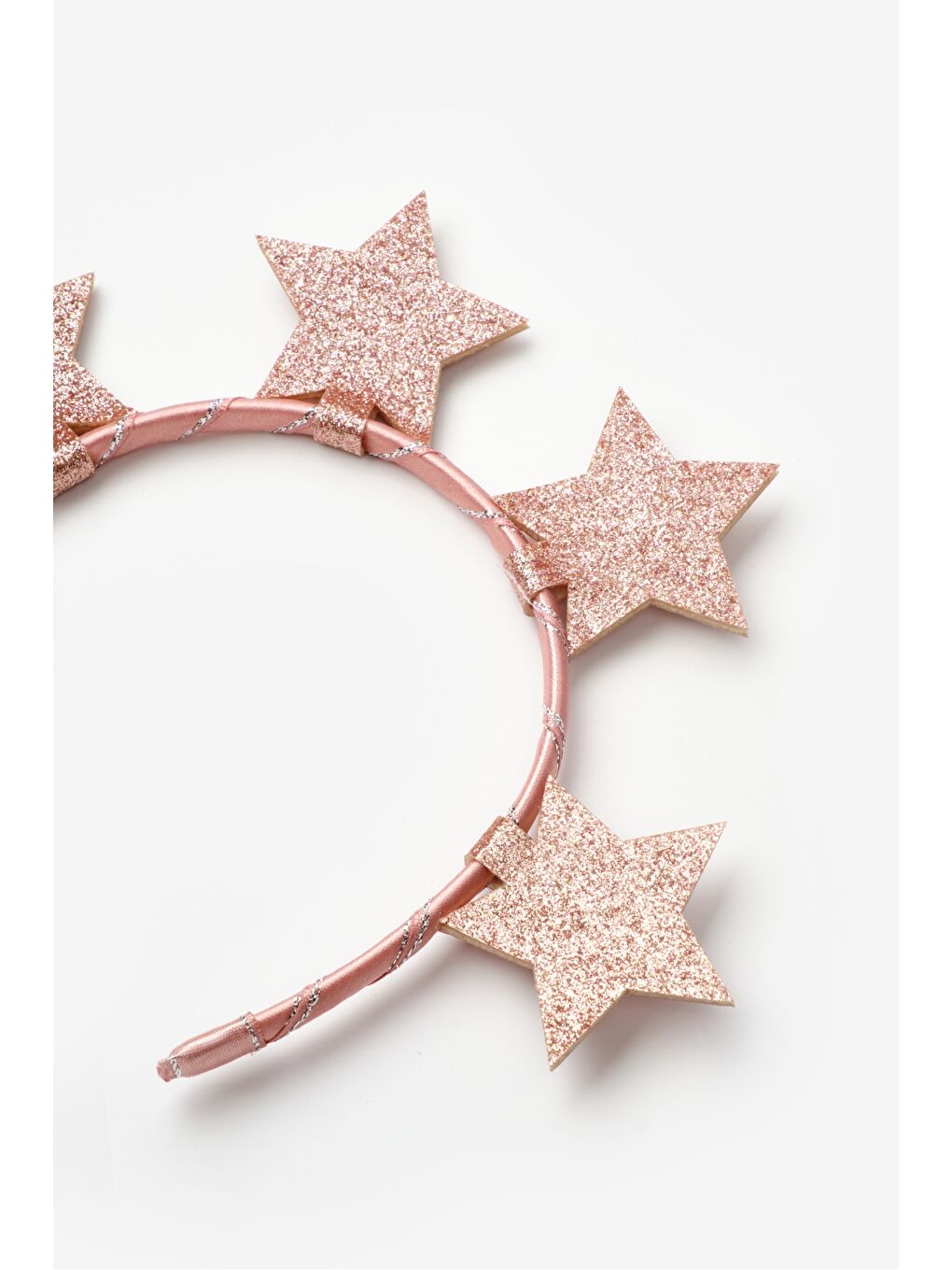 Pembe Rose 5'li Yıldız Figürlü Kız Çocuk Taç-4