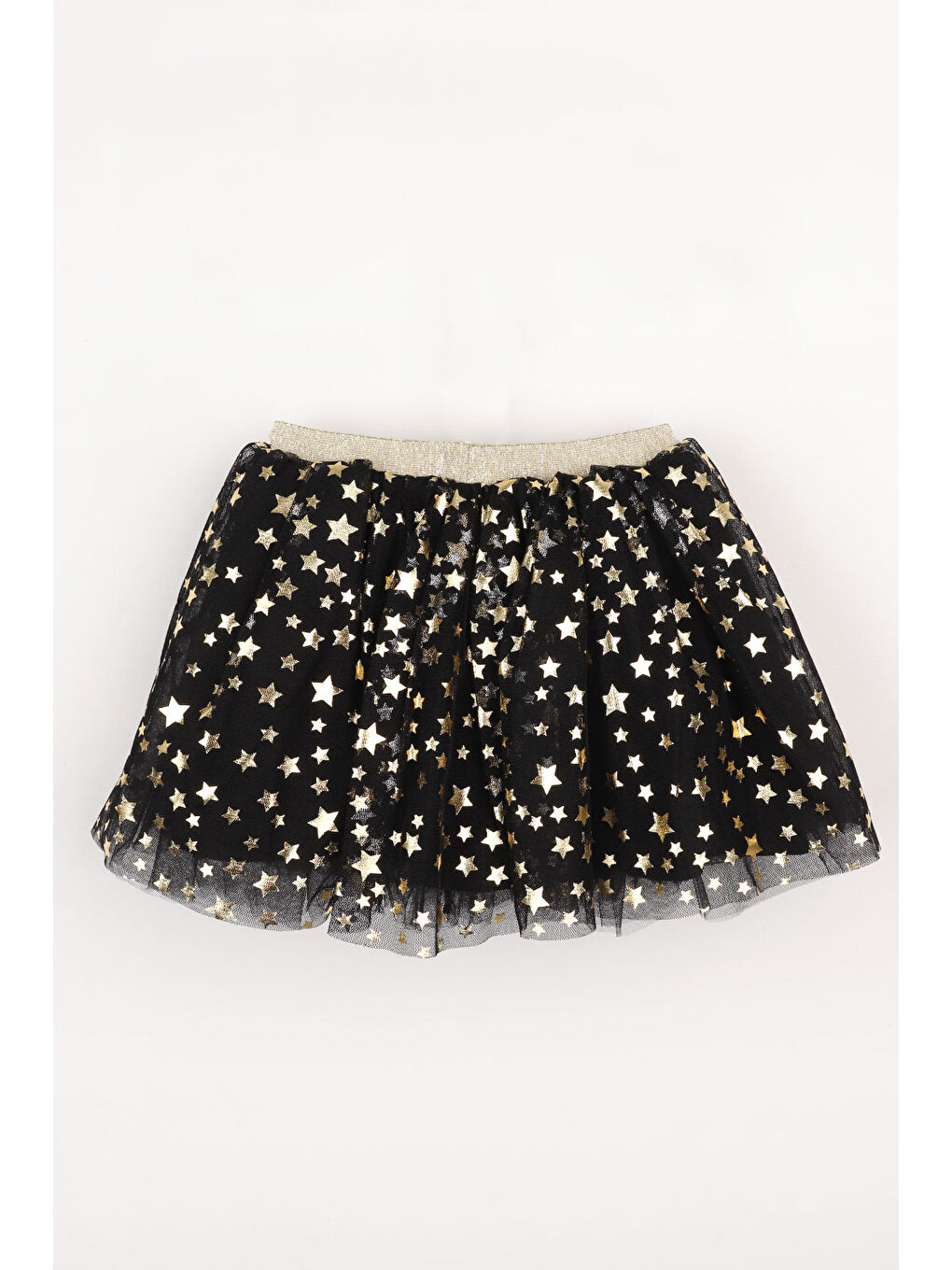 Siyah Yıldız Baskılı Kız Çocuk Tül Etek - Pauline-1