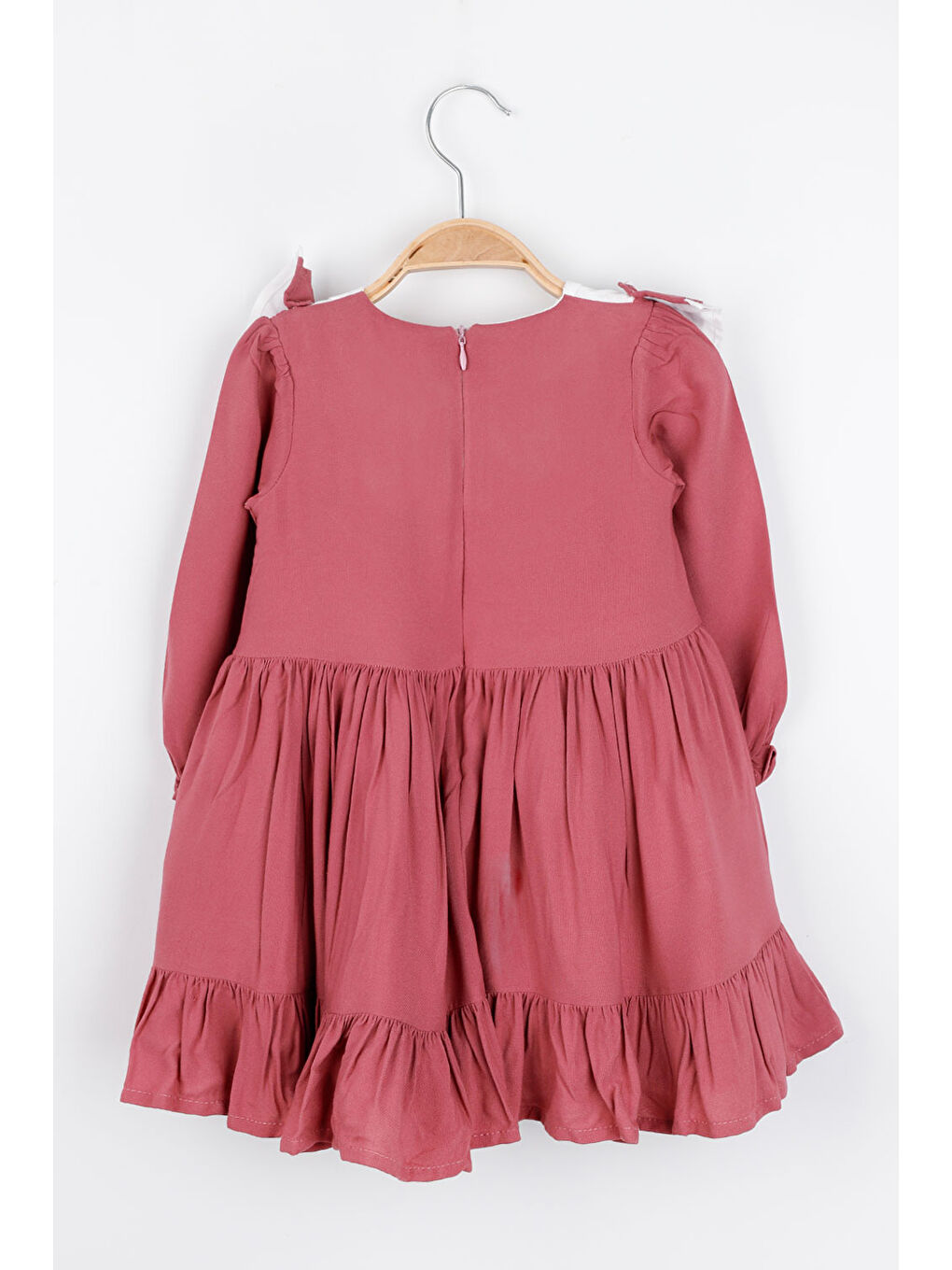 Pembe Gülkurusu Vintage Kız Çocuk Elbise - Silvia-2